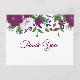 Cartão Postal Cartão-postal de Purple Plum Obrigado