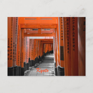 Cartão Postal Cartão-postal de Quioto — Santuário de Fushimi Ina