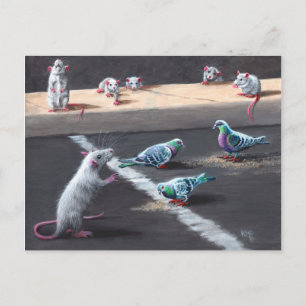 Cartão Postal Cartão-postal de ratos e pombos