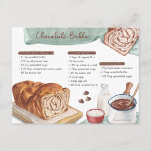 Cartão Postal Cartão-postal de recebimento Babka de chocolate