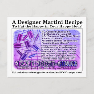 Cartão Postal Cartão-postal de Recebimento de Bebidas de Uvas