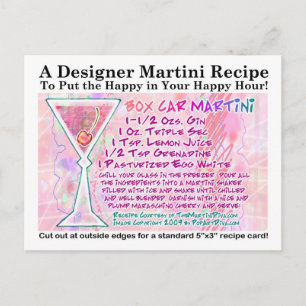 Cartão Postal Cartão-postal de recebimento de carro Martini