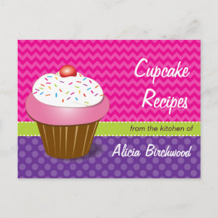 Cartão Postal Cartão-postal de recebimento de Cupcakes de tendên