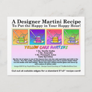 Cartão Postal Cartão-postal de recebimento de Martini de bolo am