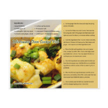 Cartão-postal de recebimento de peixes cozidos em