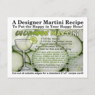 Cartão Postal Cartão-postal de recebimento de pepino Martini