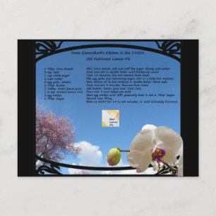 Cartão Postal Cartão-postal de recebimento de pizza de limão