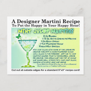 Cartão Postal Cartão-postal de recebimento do Julep Martini