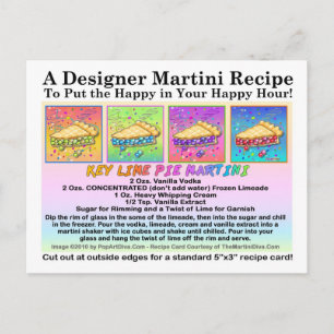 Cartão Postal Cartão-postal de recebimento do Pie Martini do Lim