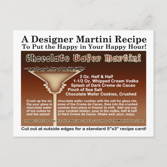 Cartão Postal Cartão-postal de recebimento Martini Wafer Chocola (Frente)