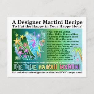 Cartão Postal Cartão-postal de recebimento tropical Martini do H