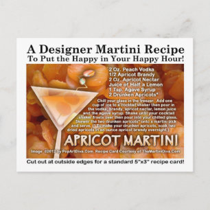 Cartão Postal Cartão-postal de Receita Apricot Martini