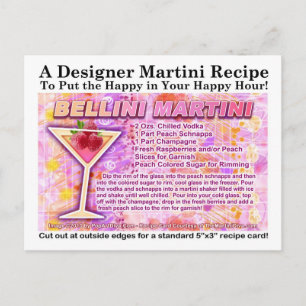 Cartão Postal Cartão-postal de Receita Bellini Martini