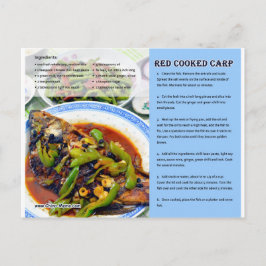 Cartão Postal Cartão-postal de Receita de Carpa Vermelha Chinesa