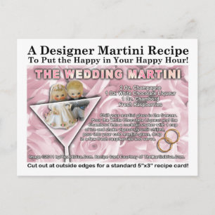 Cartão Postal Cartão-postal de Receita de Casamento Martini