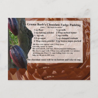 Cartão Postal Cartão-postal de Receita de Combustível de Chocola