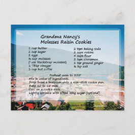 Cartão Postal Cartão-postal de Receita de Cookie de Mosa Raisin