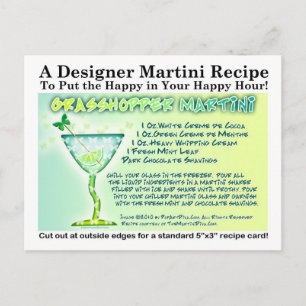 Cartão Postal Cartão-postal de Receita de Grafopper Martini