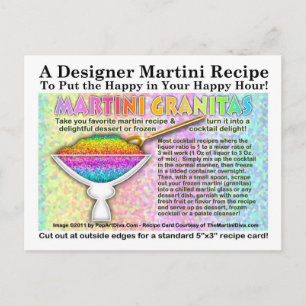 Cartão Postal Cartão-postal de Receita de Martini Granitias
