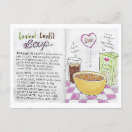 Cartão Postal Cartão-postal de Receita Lentil Soup