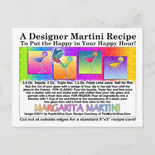 Cartão Postal Cartão-postal de Receita Margarita Martini