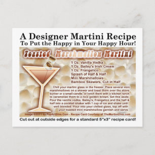 Cartão Postal Cartão-postal de receitas marshmallow Martini torr