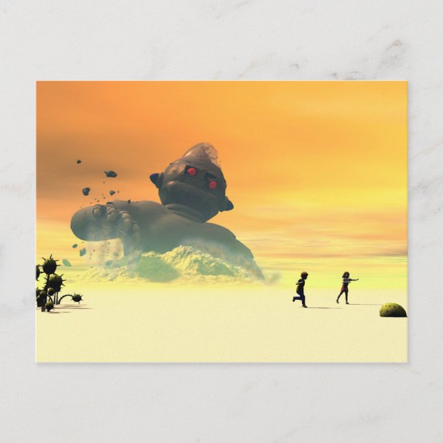 Cartão Postal Cartão-postal de recuperação de robô derivado (Frente)