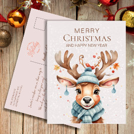 Cartão Postal Cartão-postal de Reinador de Natal, Cor-de-Água, C