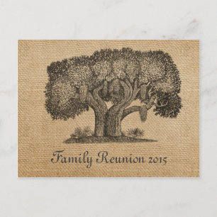 Cartão Postal Cartão-postal de Reunião da Família de Árvore