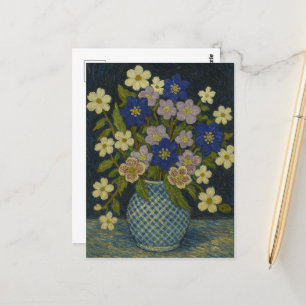 Cartão Postal Cartão-postal de Rosa de Natal, Dogwood e Hepatica