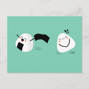 Cartão Postal Cartão-postal de roubo Kawaii Onigiri