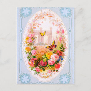 Cartão Postal Cartão-postal de safra das flores de mola