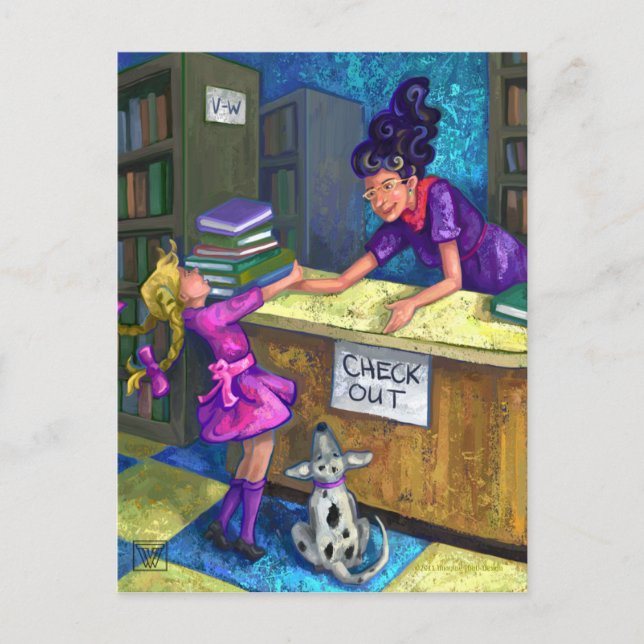 Cartão Postal Cartão-postal de Saída da Biblioteca (Frente)