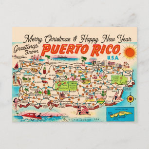Cartão Postal Cartão-postal de saudação de Natal em Porto Rico