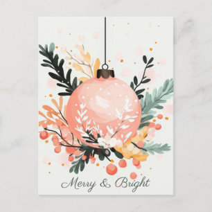 Cartão Postal Cartão-postal de saudação de Natal, festivo e boni