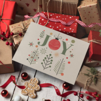 Cartão Postal Cartão-postal de saudação de Natal para Joy Elegan