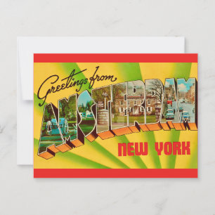 Cartão Postal Cartão-postal de saudações de Amsterdam NY