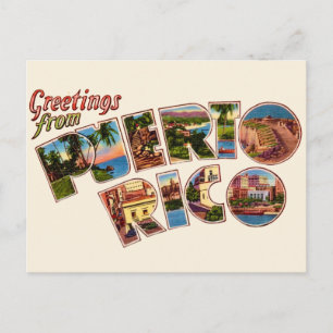 Cartão Postal Cartão-postal de Saudações de Porto Rico