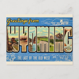 Cartão Postal Cartão-postal de Saudações de Wyoming