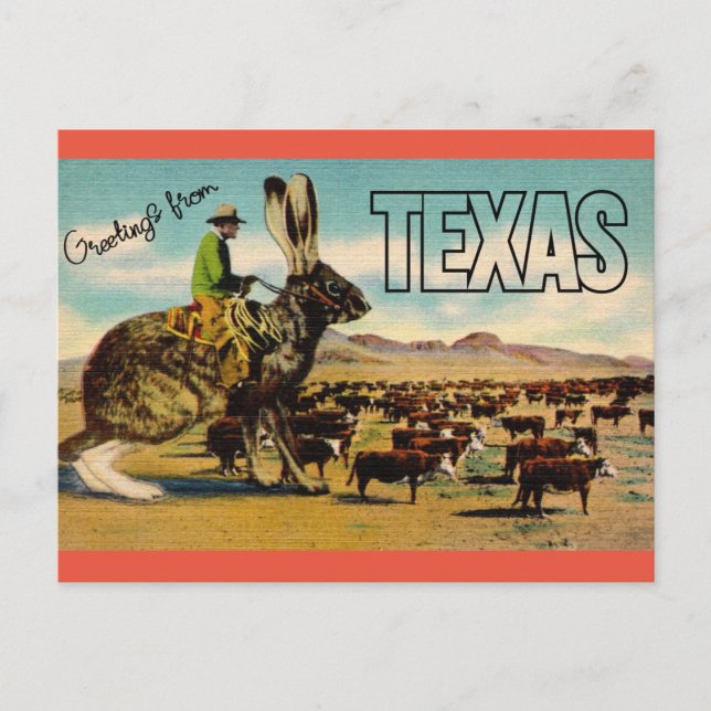 Cartão Postal Cartão-postal de saudações do Texas Viagem - Viage (Frente)