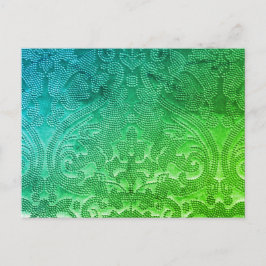 Cartão Postal Cartão-postal de saudações verde azul
