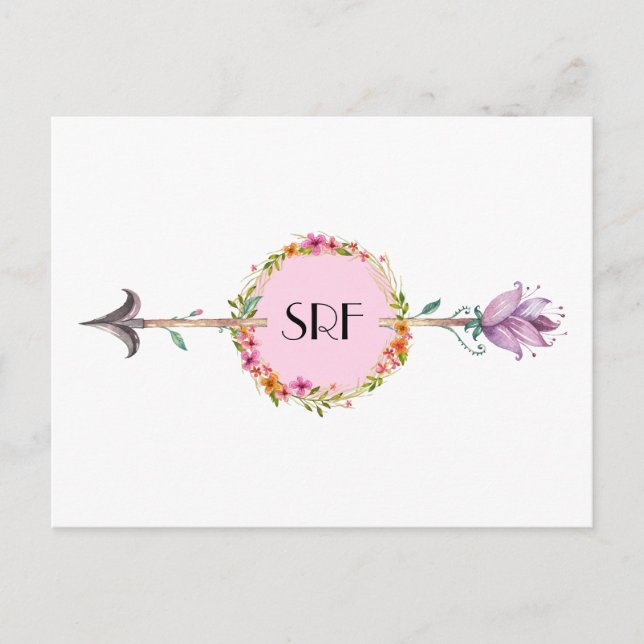 Cartão Postal Cartão-postal de Seta Elegante 3 (Frente)