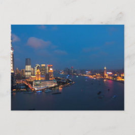 Cartão Postal Cartão-postal de Shanghai por Noite