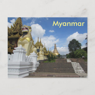 Cartão Postal Cartão-postal de Shwedagon Pagoda, Rangum, Myanma
