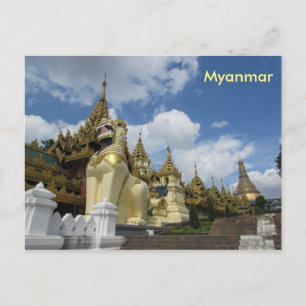 Cartão Postal Cartão-postal de Shwedagon Pagoda, Rangum, Myanmar