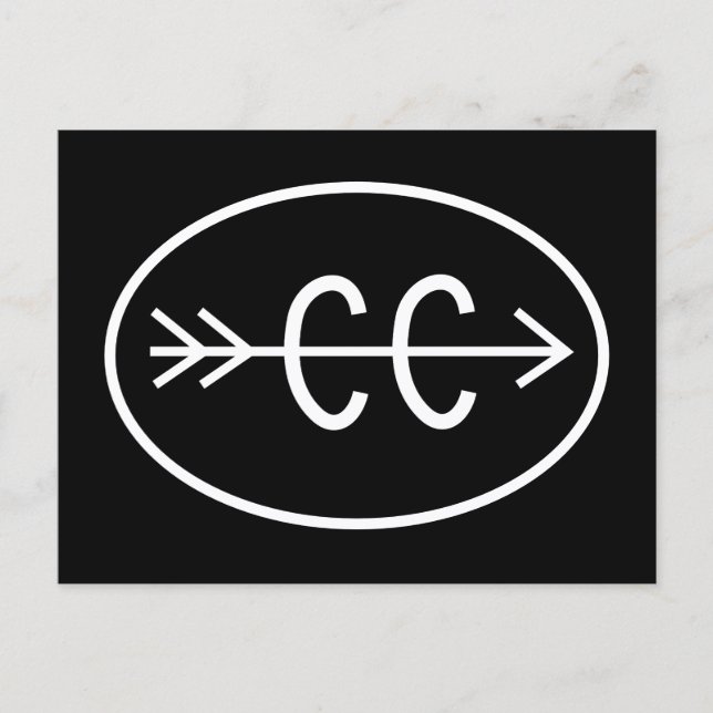 Cartão Postal Cartão-postal de símbolo entre países (Frente)