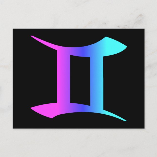 Cartão Postal Cartão-postal de Sinal Zodiac Gemini (Frente)