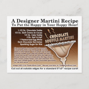Cartão Postal Cartão-postal de Souffle Martini de Chocolate