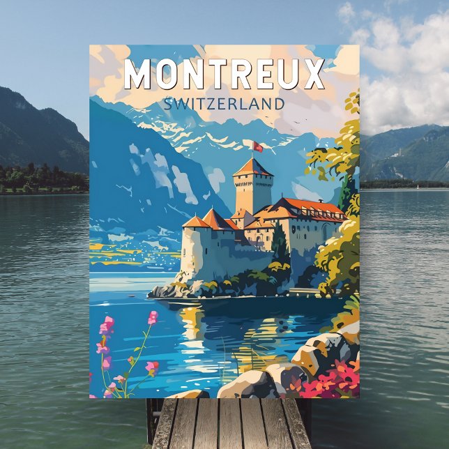 Cartão Postal Cartão-postal de Suiça Art em Montreux (Montreux, Switzerland)