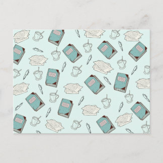 Cartão Postal Cartão-postal de Suprimentos de Escritor